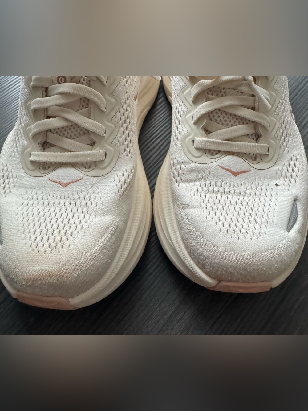 Hoka Bondi 9 Women's Size 8.5 White /Rose Running Shoes - Picture 4 of 9
